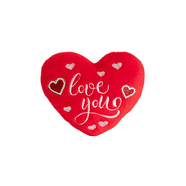 Mini Velvet Love You Heart Plush Toy Red (12cmWx10.5cmH)